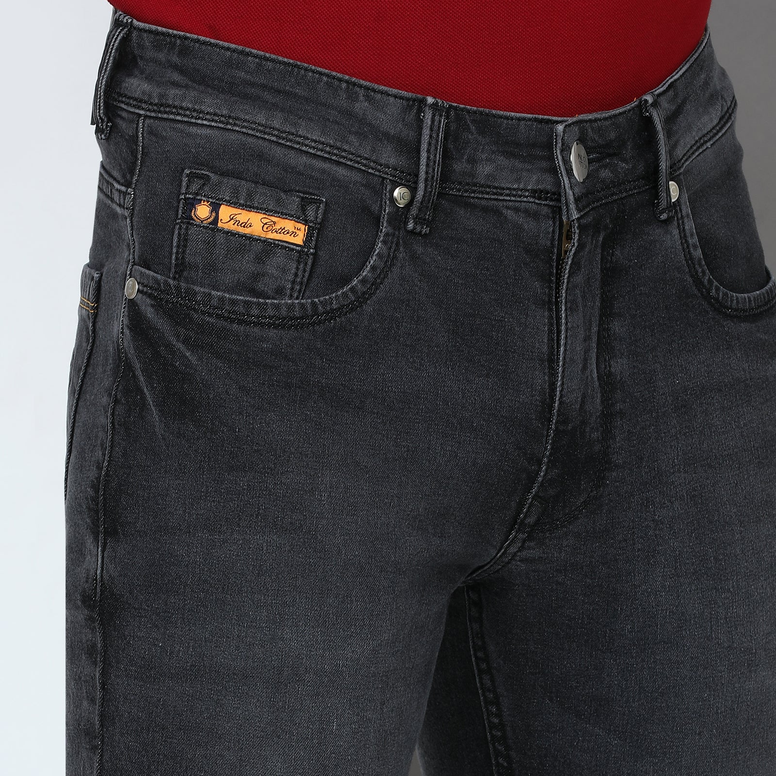 Denim Black Midrise Slim Fit Jeans