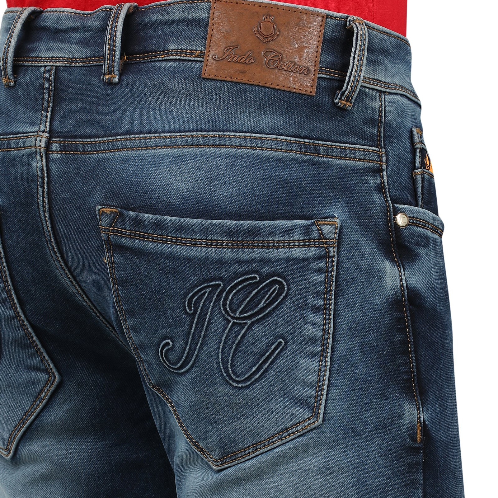 Men's Slim Fit Faded Blue Jeans