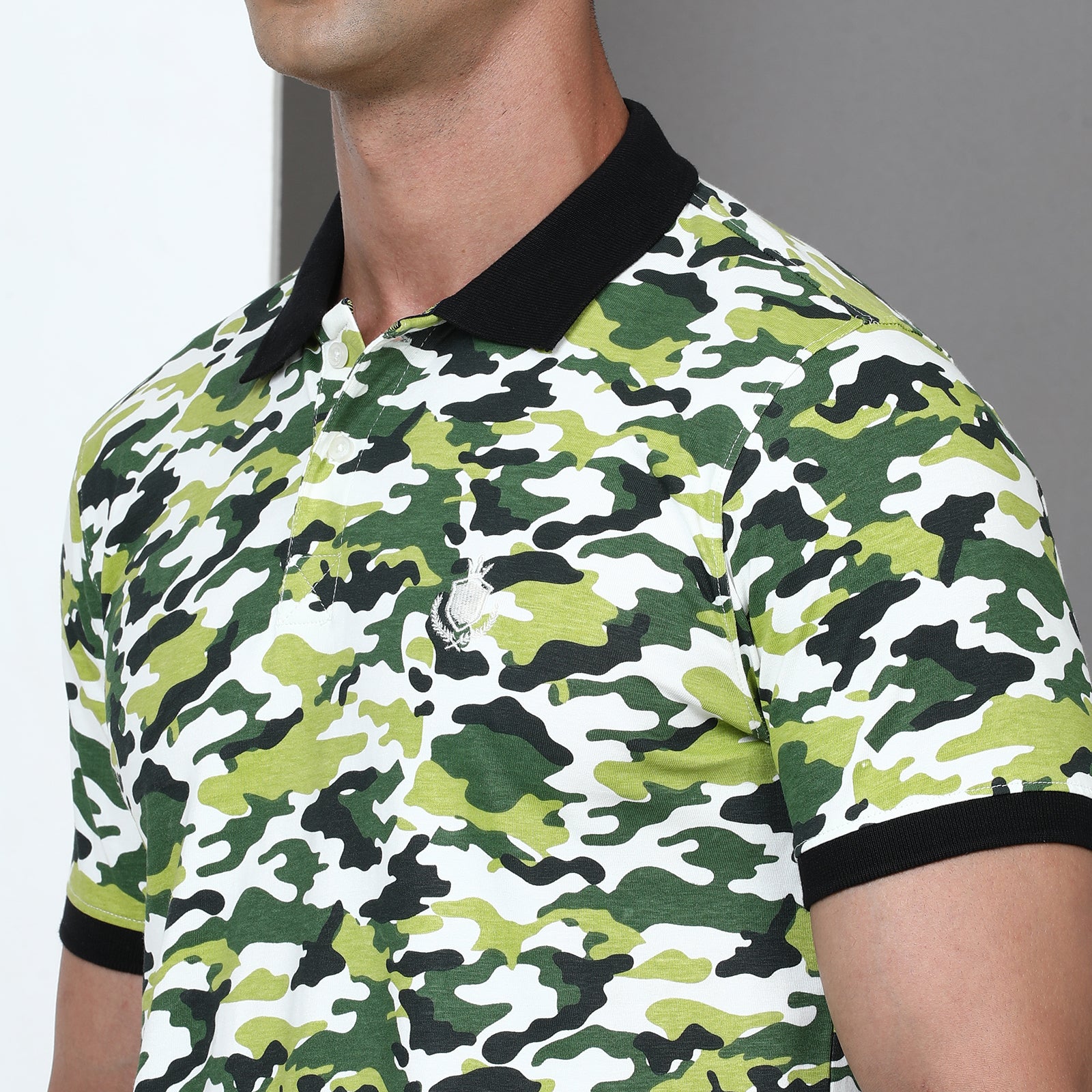 Slim Fit Printed Polo T-Shirt