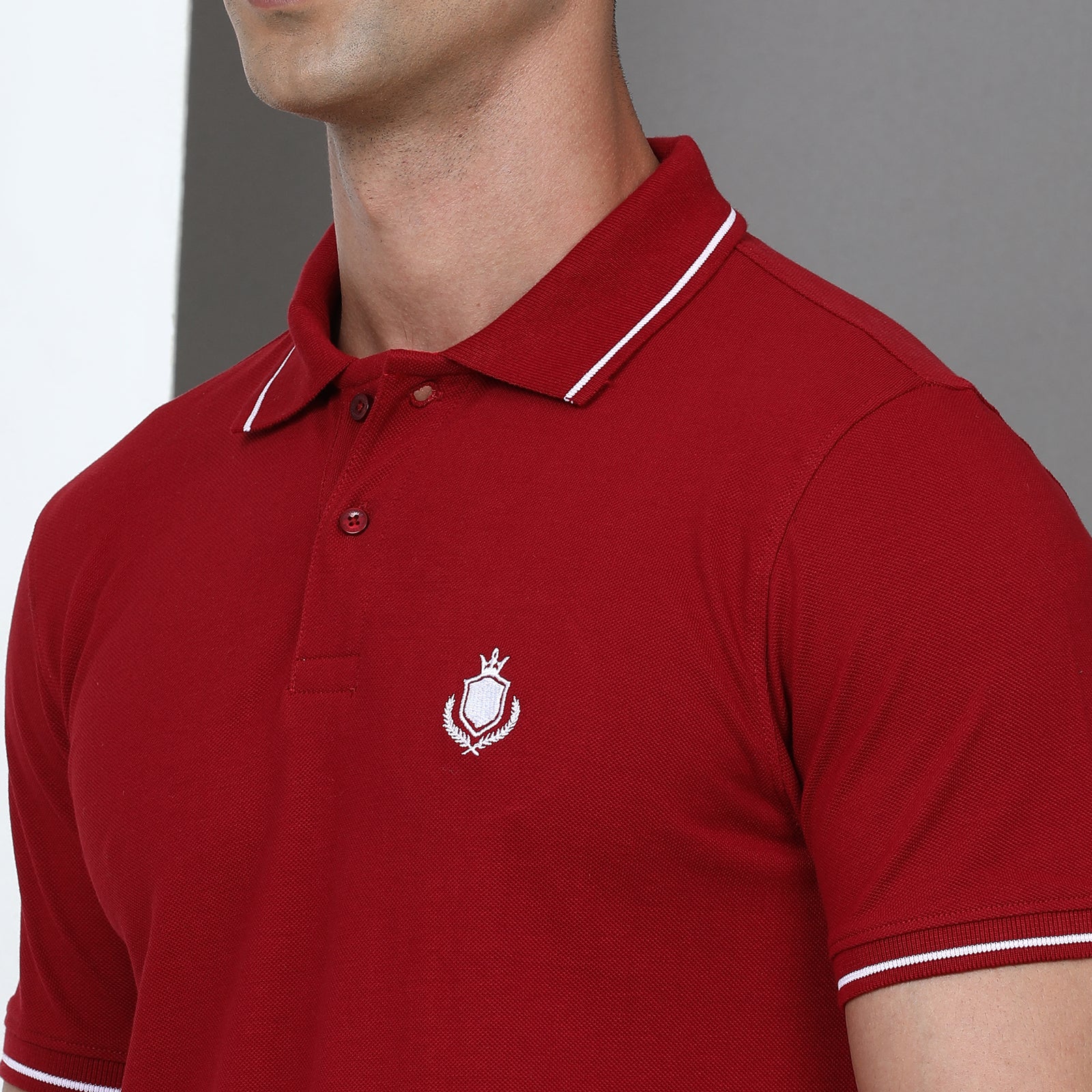 Solid Men Slim Fit Polo T-Shirt