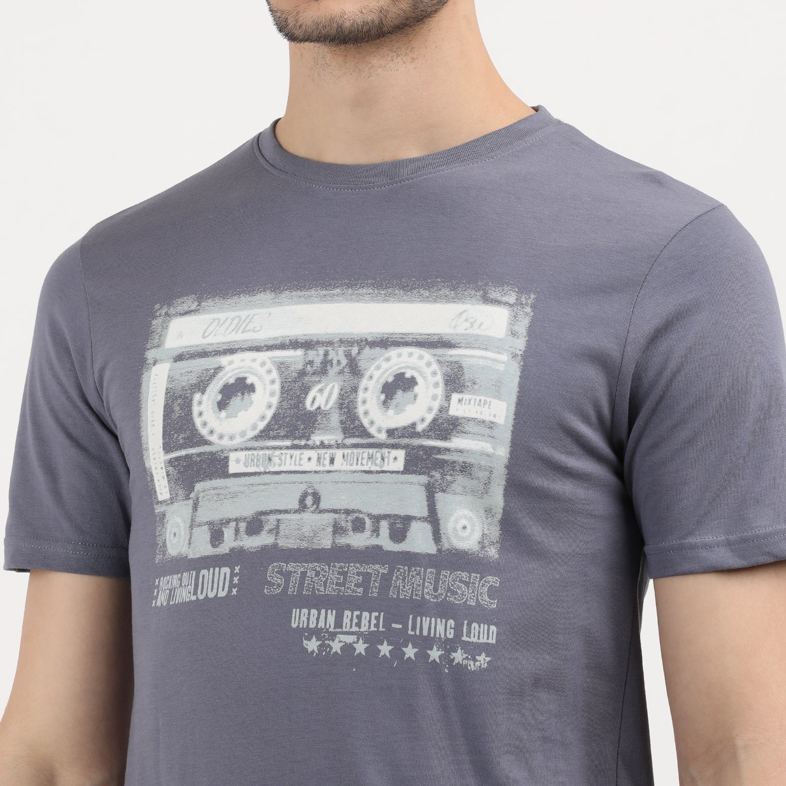 Grisalle Men's Retro Cassette Tape Graphic Tee