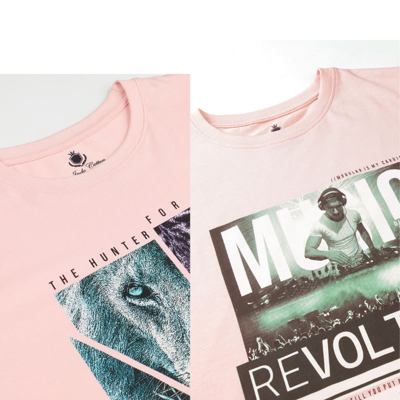 Men's Hunter for Life Animal & Music Revolt age Graphic Print T-Shirt Pack Of 2