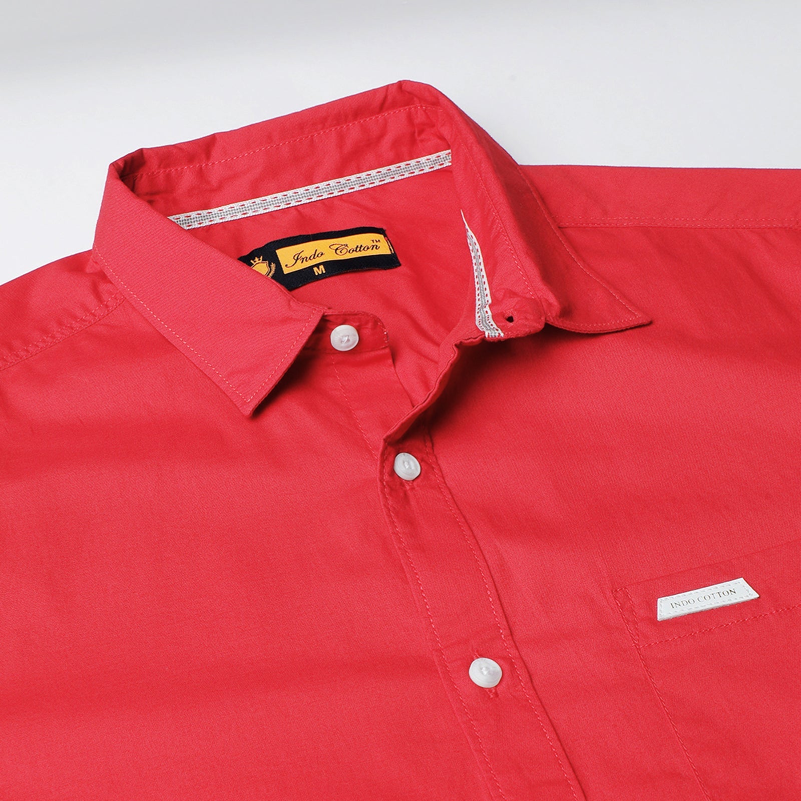 Red Solid Half Sleeve Shirt