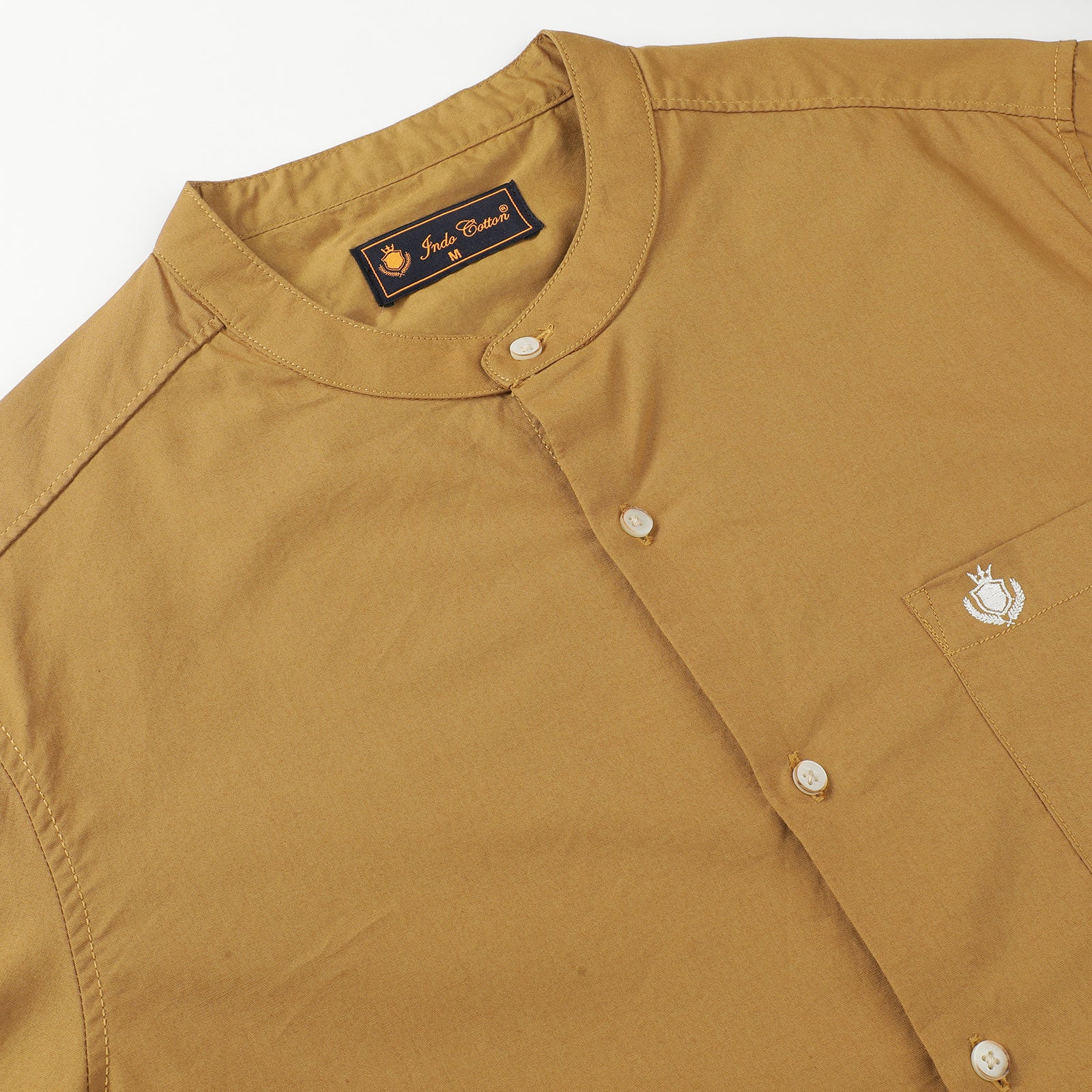 Khaki plain Full Sleeve Shirt-1