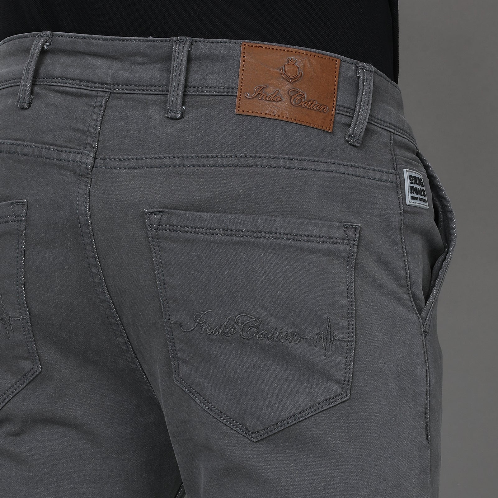 RFD Denim Dark Grey Midrise Slim Fit Jeans