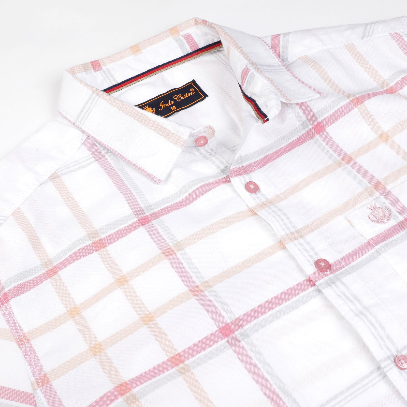 Men's Checkered Slim Fit Shirt with Patch Pocket