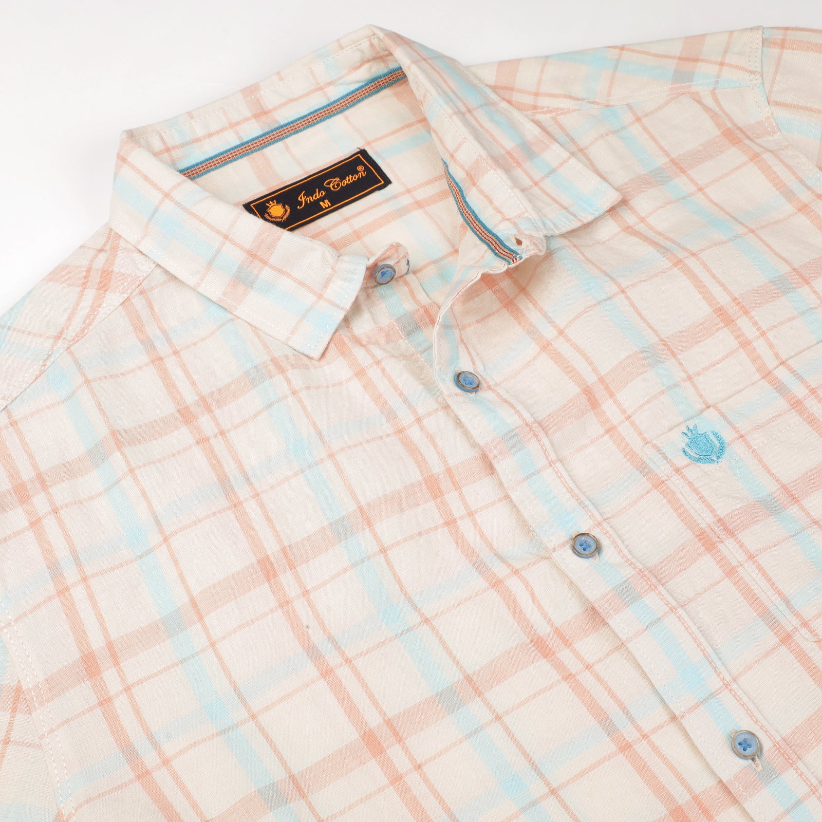 Men's Checkered Slim Fit Shirt With Patch Pocket