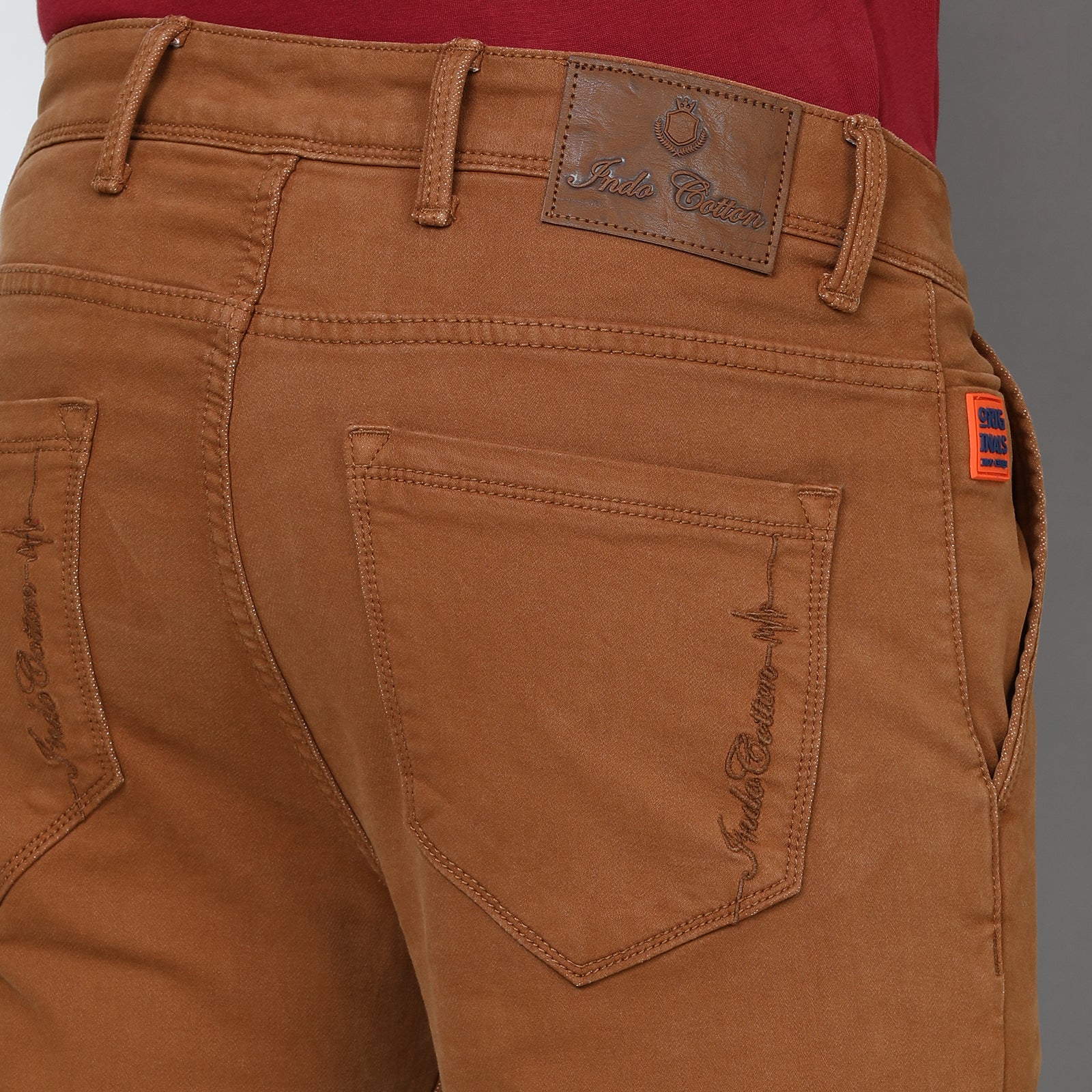 RFD Denim Tan Midrise Slim Fit Jeans