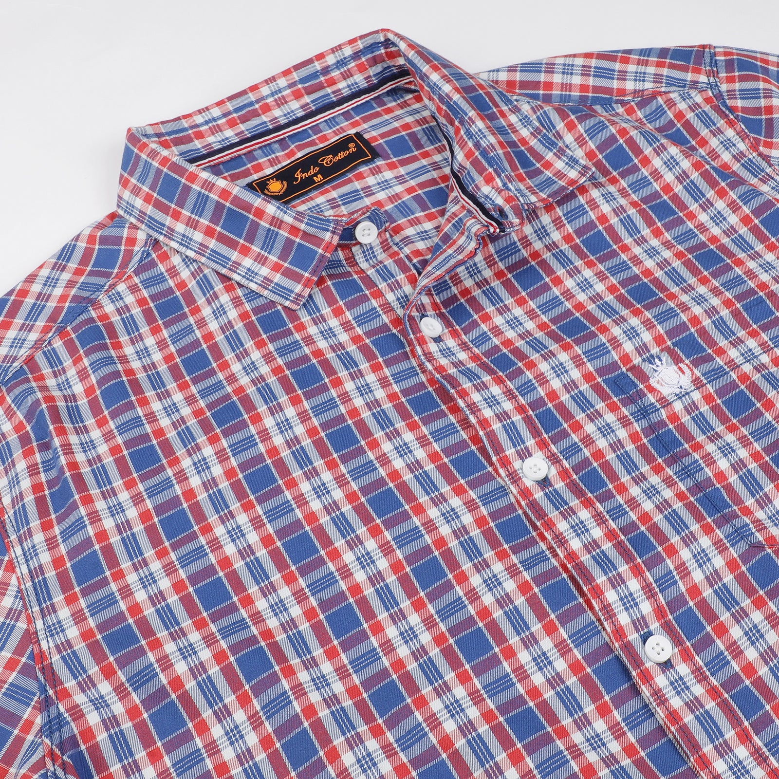 Men's Checkered Slim Fit Shirt With patch Pocket