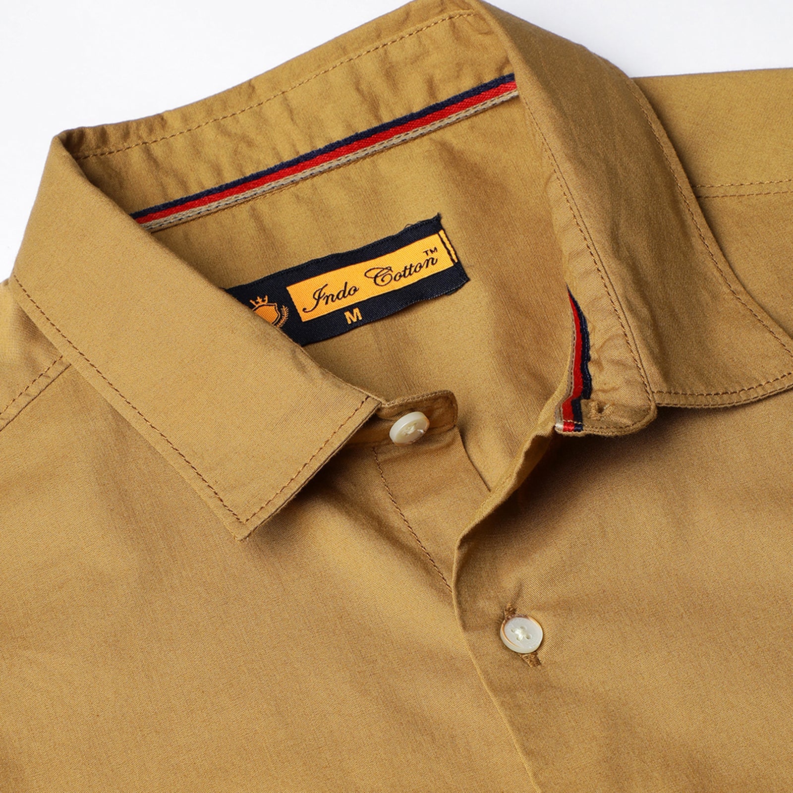 Mustard Solid Half Sleeve Shirt