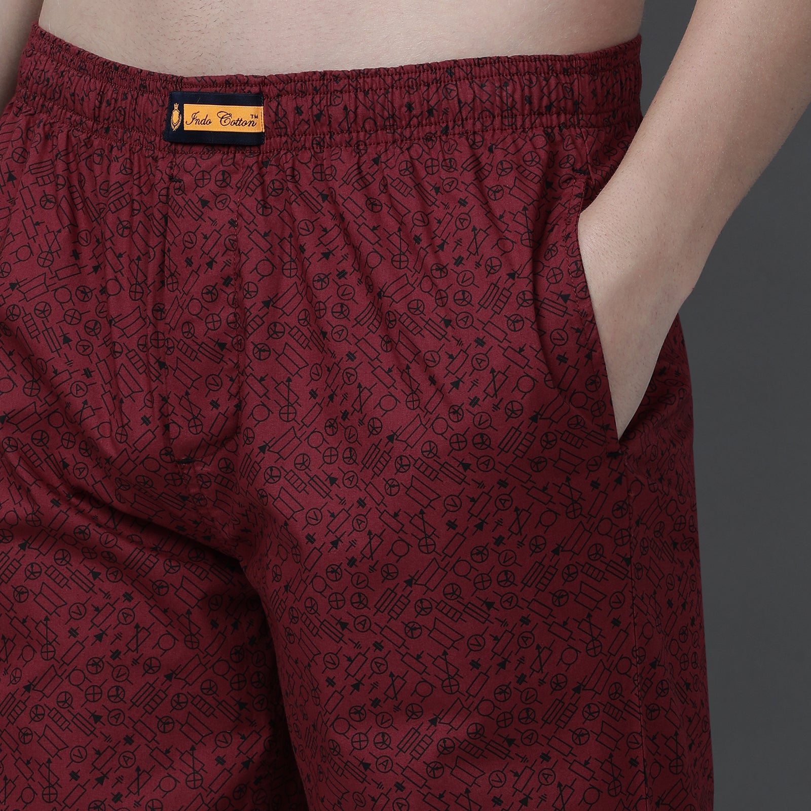 Marron Printed Lounge Pant