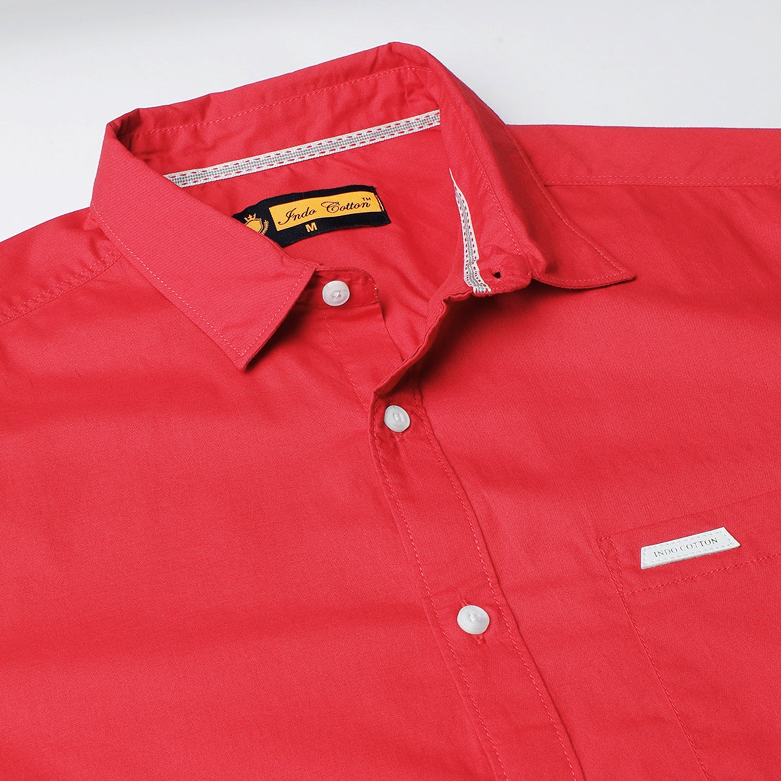 Red Solid Full Sleeve Shirt