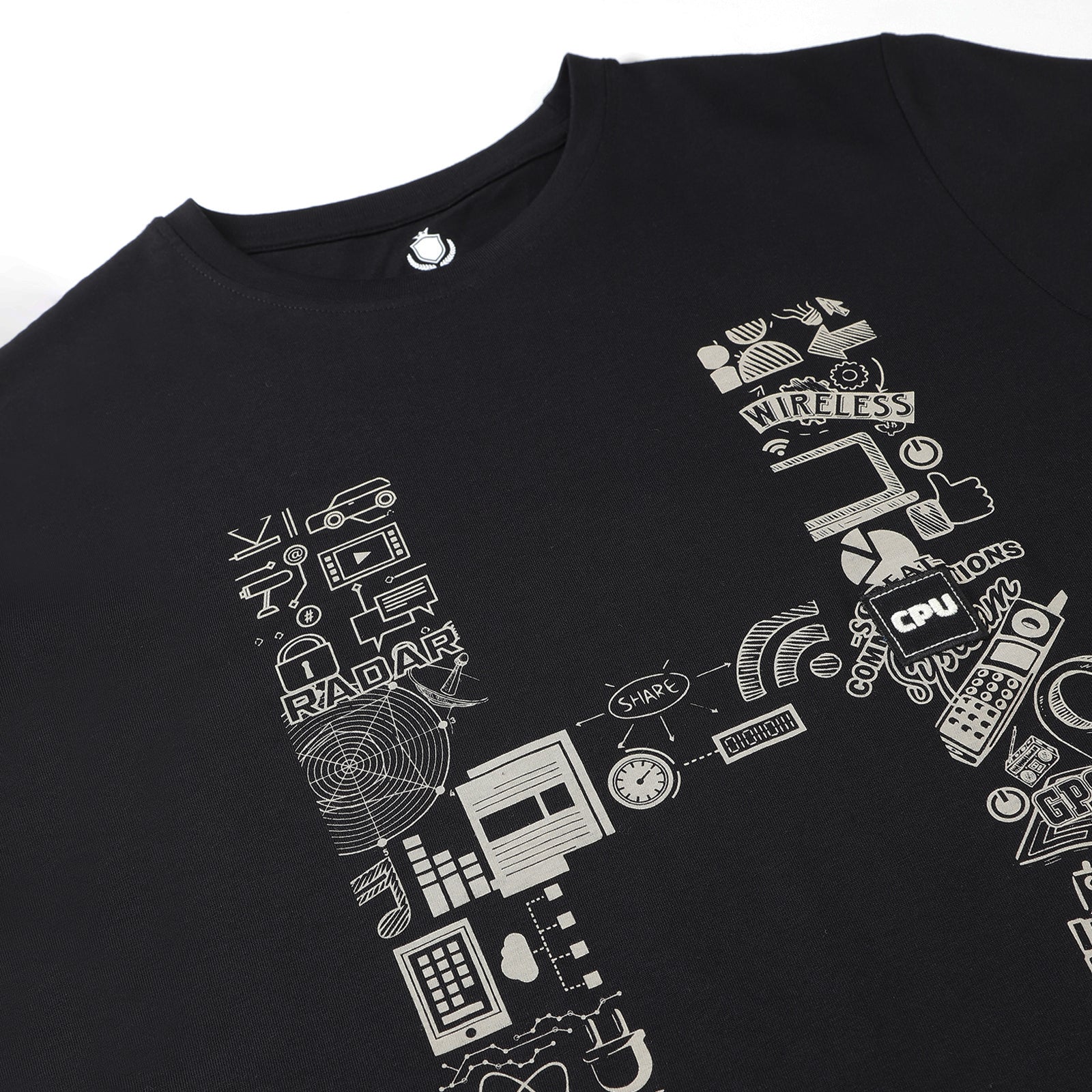 Techie Graphic Print Men's Crew Neck T-shirt