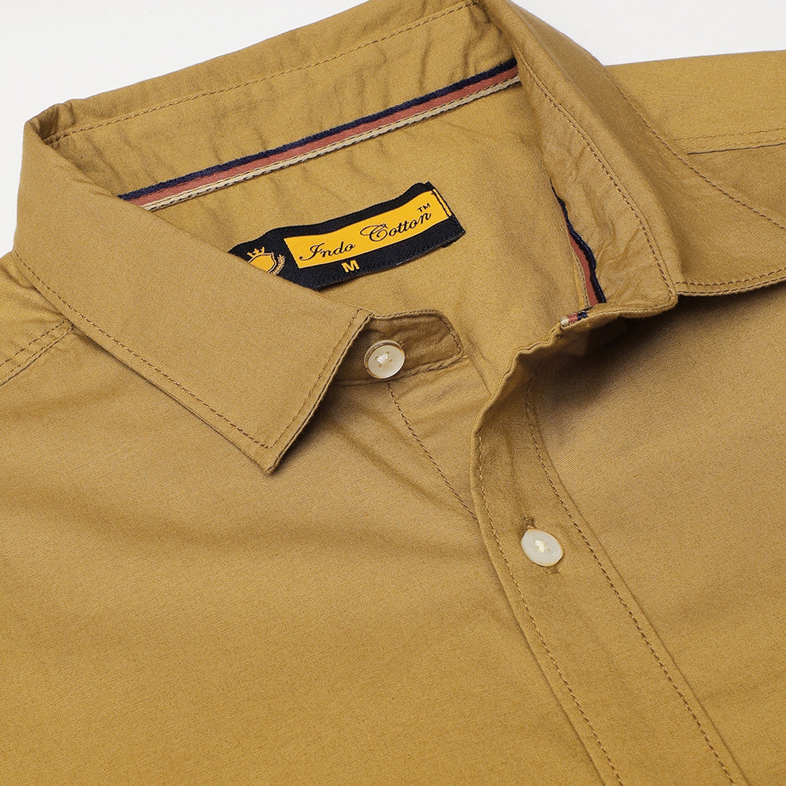 Mustard Solid Full Sleeve Shirt