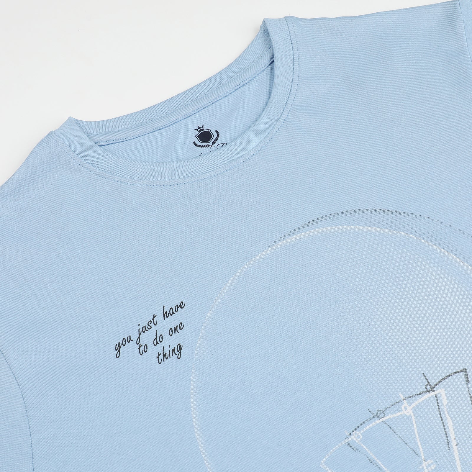 Powder Blue Men's Creative Process Bulb Graphic Tee