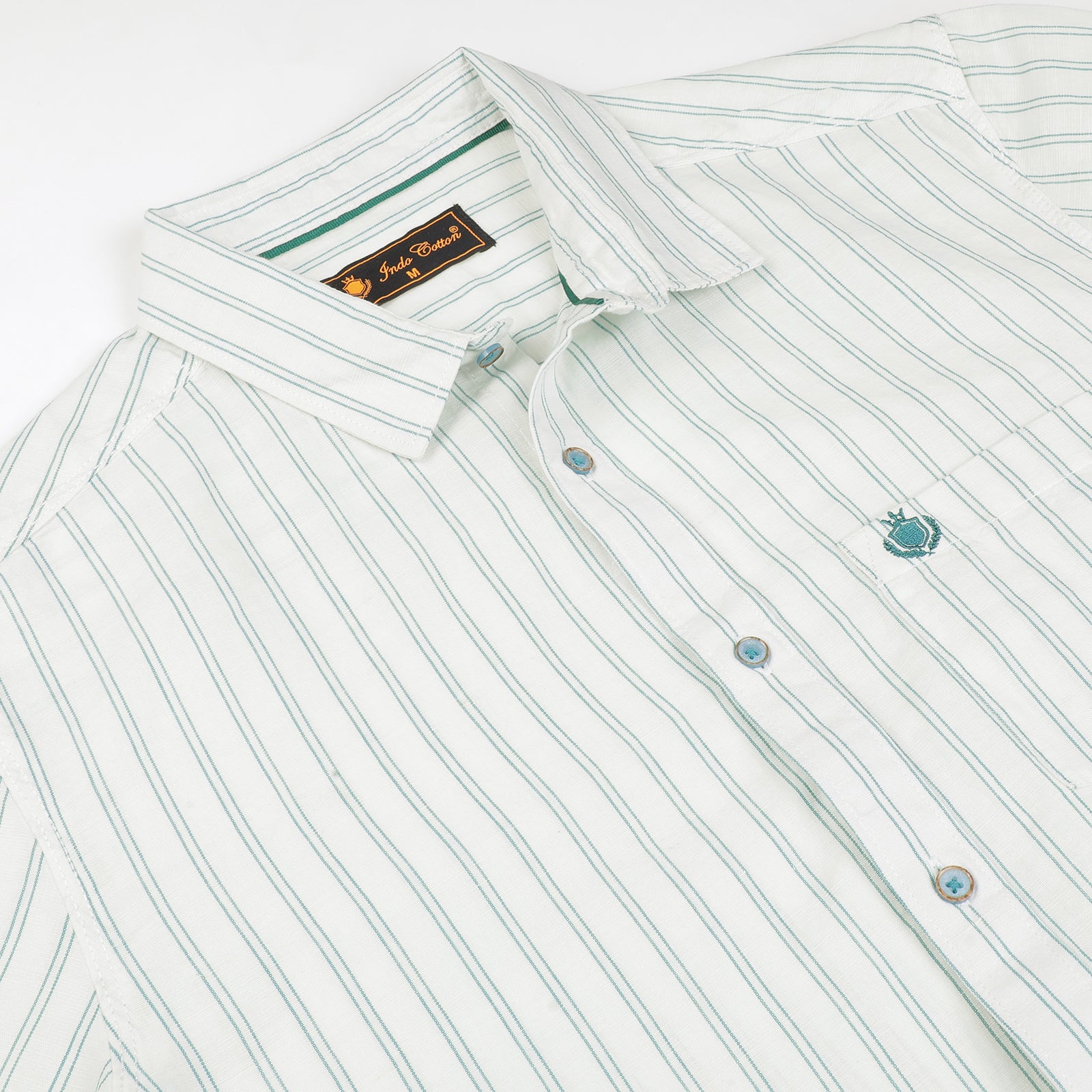 Men's Striped Regular Fit Shirt With Patch Pocket