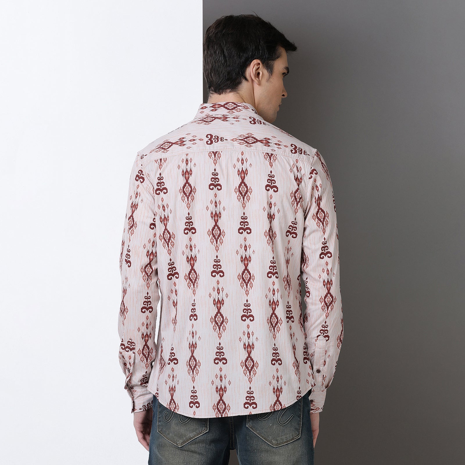 Cameo Rose Printed Full Sleeve Shirt